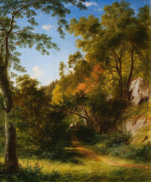 Woodland Path with Figures, 1837, James Giles