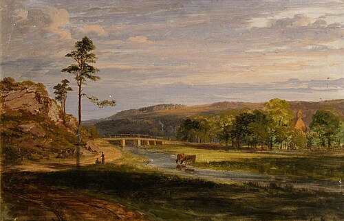 Bridge over a River, 1845, James Giles