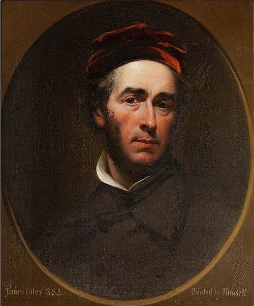 Self Portrait in a Maroon Coat and Crimson Beret, 1846, James Giles