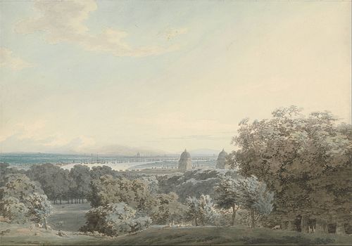 London from Greenwich Hill, 1791, John Robert Cozens