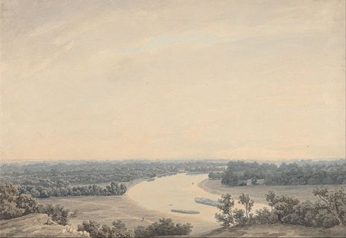 The Thames from Richmond Hill Looking Southwest, 1791, John Robert Cozens