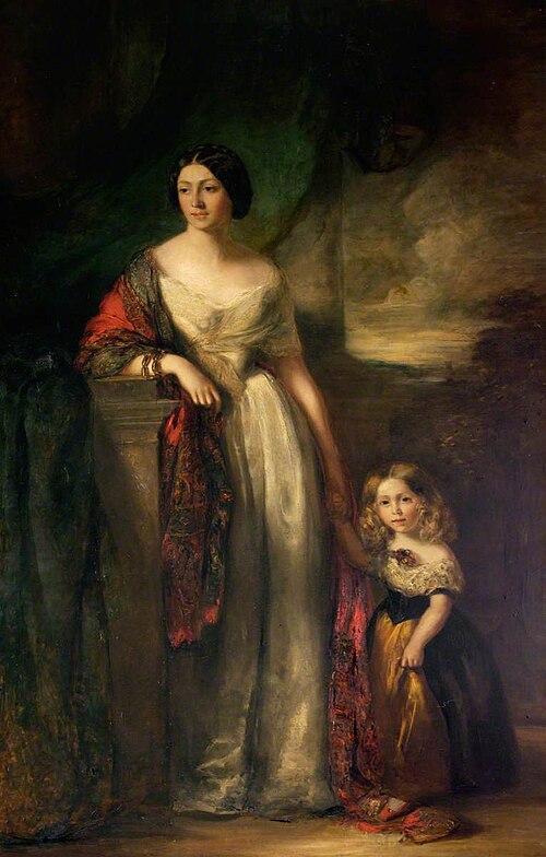 The 2nd Lady de Tabley (1814–1869), with Her Small Daughter, , James Rannie Swinton