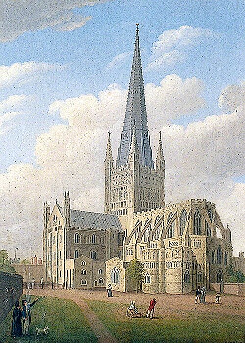 Norwich Cathedral, Norfolk, 1832, James Sillett