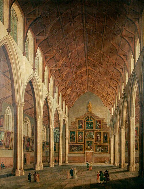 Interior of St Andrew's Hall, Norwich, 1837, James Sillett