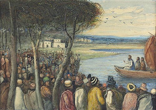 Christ Preaching to the Multitudes, 1850, James Smetham