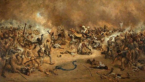 La bataille de Tofrek (22 mars 1885 - guerre des Mahdistes)., 1906, Charles Edwin Fripp