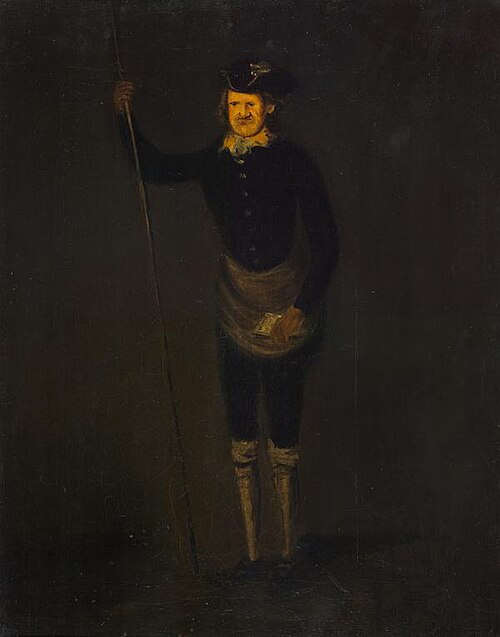 Charles Leslie ('Mussel Mou'd Charlie'), 1677- 1782. Jacobite ballad-singer, 1780, James Wales