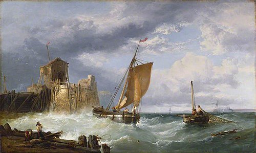 Fishing on a Squally Day, 1861, James Webb