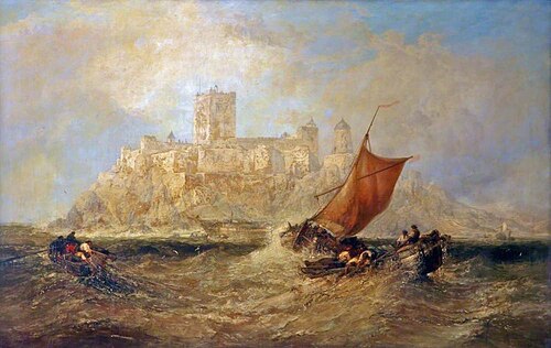 Bamburgh Castle, 1866, James Webb