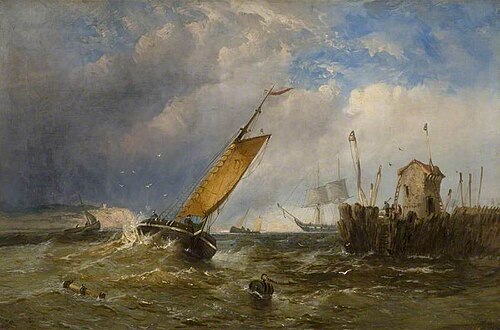 Coast Scene, an Approaching Storm, 1859, James Webb
