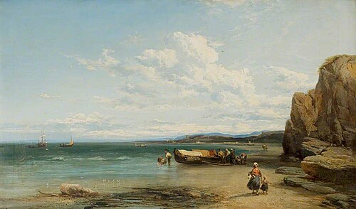 Coastal Scene with Boats, 1863, James Webb