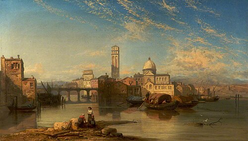 Italian Coastal View, Northern Adriatic (capriccio), 1868, James Webb