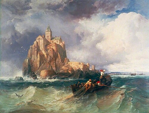 Mont St Michel, France, 1868, James Webb