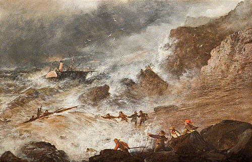 After the Wreck (On the French Coast), 1870, James Webb