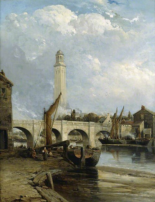 Old Kew Bridge, London, 1880, James Webb