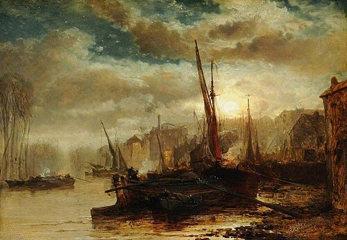 On the Thames, near Kew, 1878, James Webb
