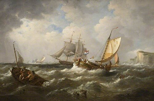 Seascape with French Shipping, , James Webb