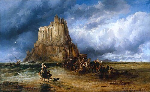 Mont St Michel, Normandy, 1861, James Webb