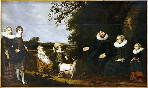 Portrait d'une famille, 1631, Jan Damen Cool