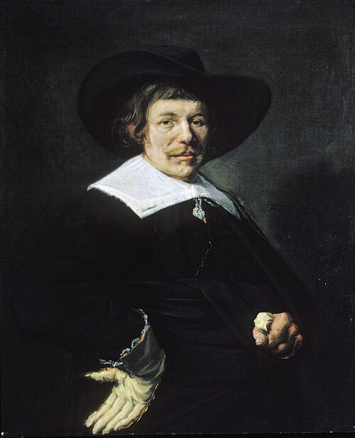 Portrait of a man with tassle collar and floppy hat, 1644, Jan Hals