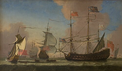 English Warships at Sea in a Fresh Breeze, 1677, Jan Karel Donatus van Beecq