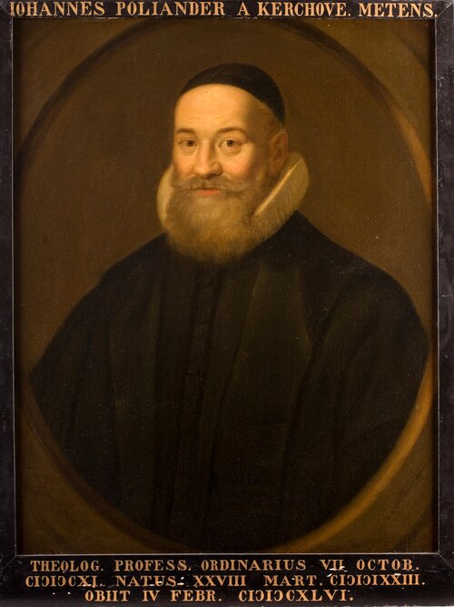 Portret van Johannes Polyander à Kerchoven, hoogleraar Godgeleerdheid te Leiden, 1738, Jan Maurits Quinkhard