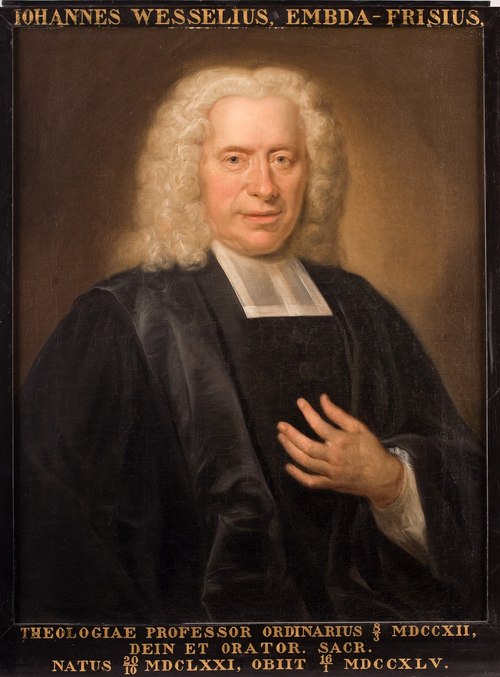 Portret van Johannes Wesselius, hoogleraar Godgeleerdheid te Leiden, 1741, Jan Maurits Quinkhard
