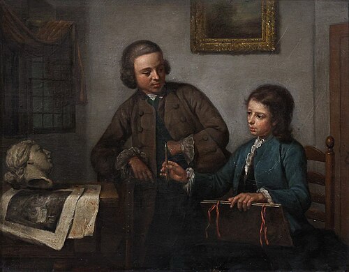 Drawing lesson., 1762, Jan Maurits Quinkhard