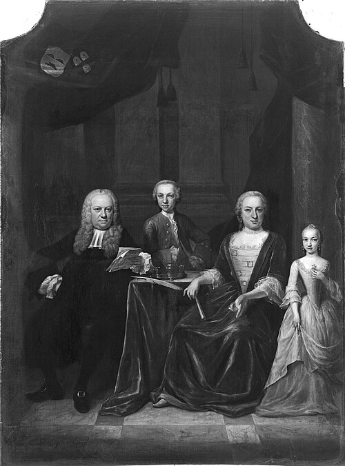 Portrait of Joan Graefland en zijn gezin, 1752, Jan Maurits Quinkhard