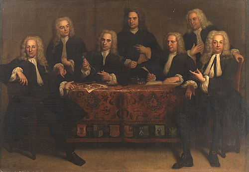 The directors of the surgeon's guild of Amsterdam, 1737, 1737, Jan Maurits Quinkhard