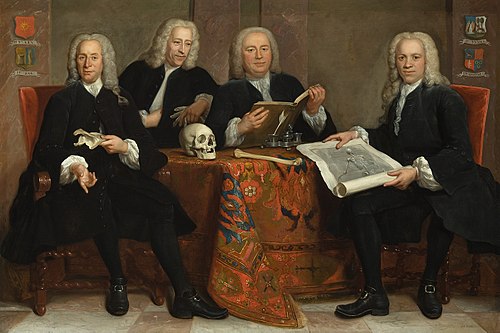 Portrait of four Overseers of the Surgeon's Guild, 1744, Jan Maurits Quinkhard