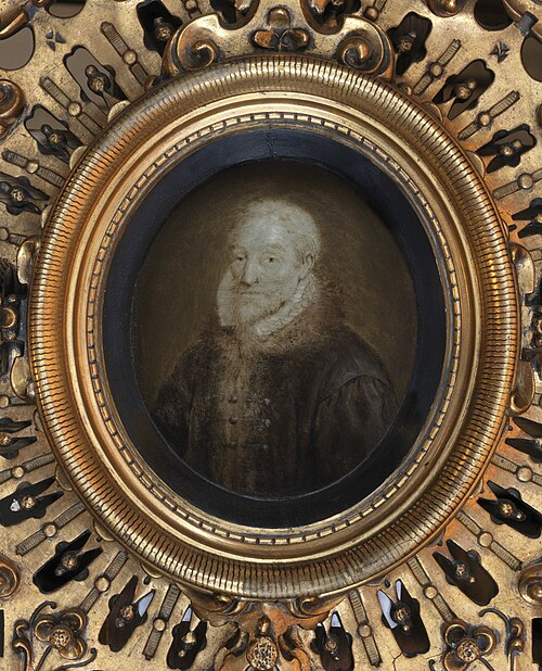 Portrait miniature de Christophe Plantin, 1741, Jan Maurits Quinkhard