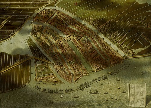 Bird's Eye View of Amsterdam, 1656, Jan Christiaensz Micker