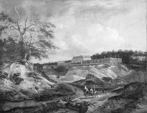A Manor House on a Steep Chalk Hill, 1655, Jan Wouwerman