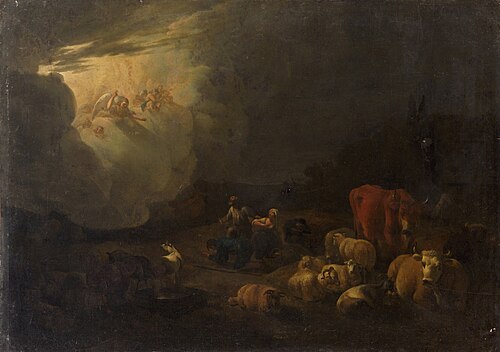 The annunciation to the shepherds, 1654, Jan van Ossenbeck