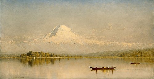 Mount Rainier, Bay of Tacoma, 1875, Sanford Robinson Gifford