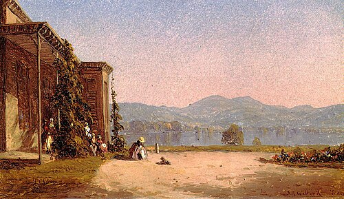 Veranda with Figures, 1850, Sanford Robinson Gifford