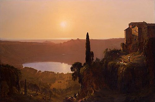 Lake Nemi, 1856, Sanford Robinson Gifford