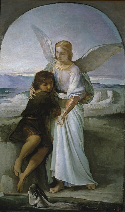 Tobias and the Angel, 1858, Eduardo Rosales