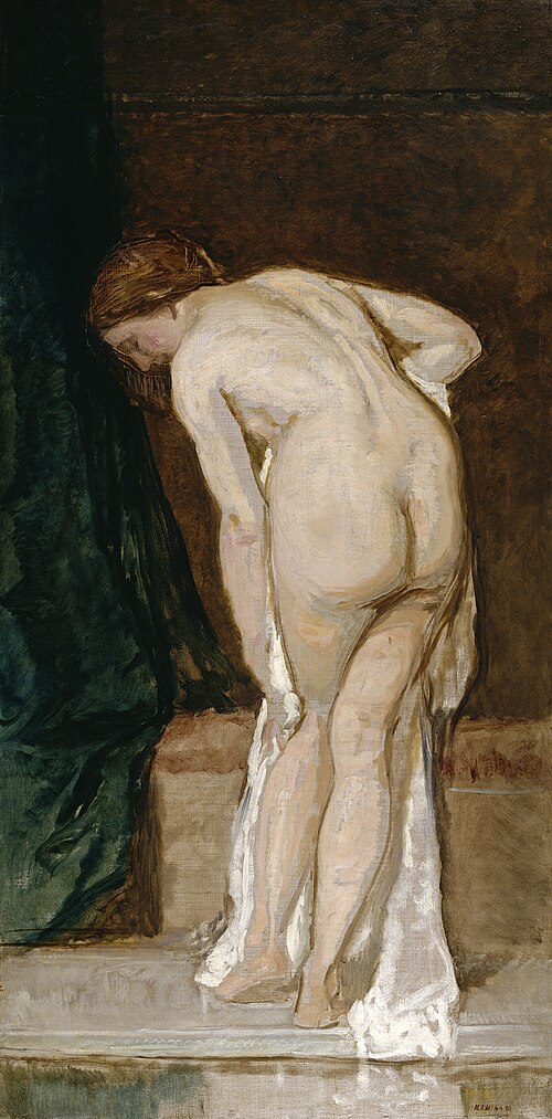 Female Nude or After the bath, 1869, Eduardo Rosales