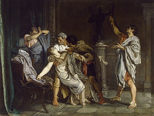 The Death of Lucretia, 1871, Eduardo Rosales