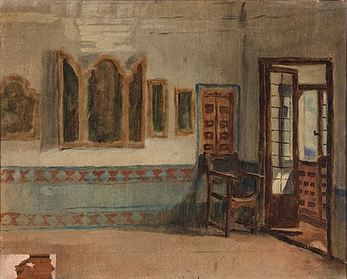 Celda prioral del Monasterio de El Escorial, 1864, Eduardo Rosales