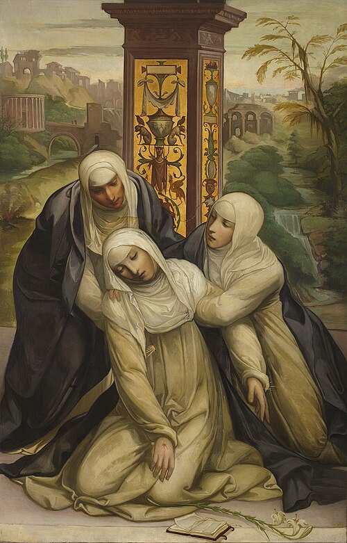 Estigmatización de Santa Catalina de Siena (copia), 1862, Eduardo Rosales