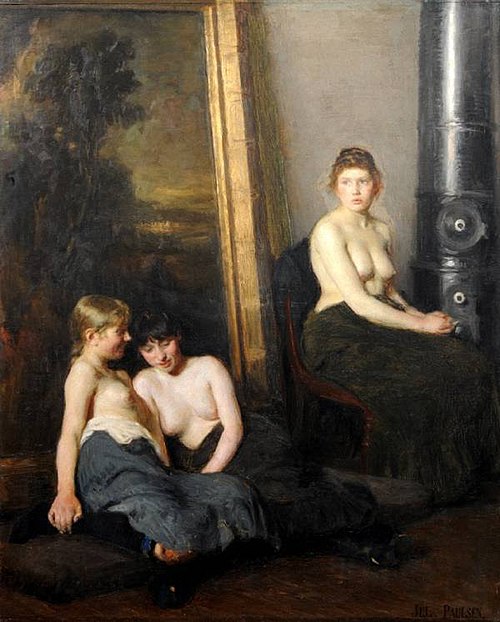 Waiting Models, 1886, Julius Paulsen