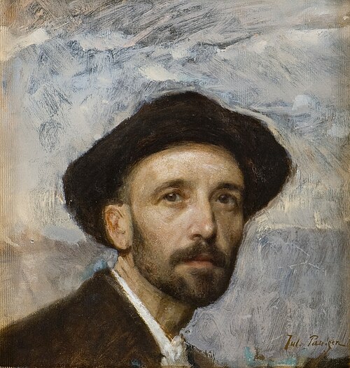 Self-portrait with soft hat, 1900, Julius Paulsen