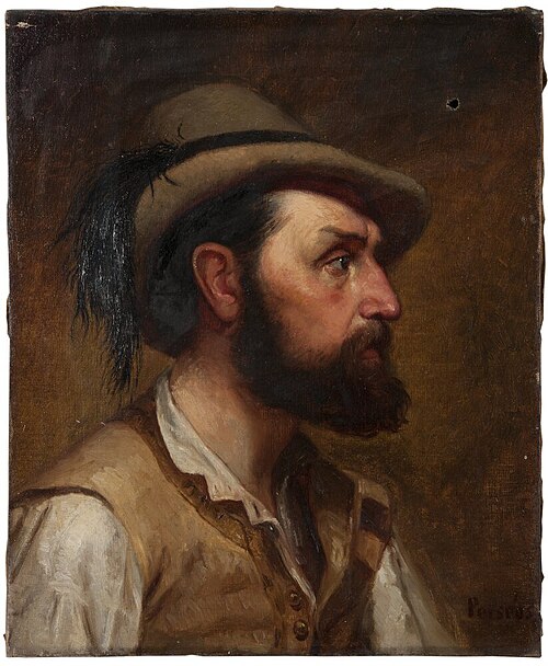 Självporträtt som jägare, , Edvard Perséus