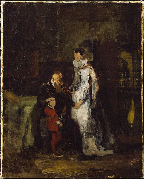Erik XIV and Karin Månsdotter in Prison. Sketch, , Edvard Perséus