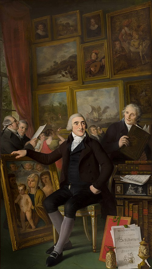 A portrait of famous art collector J. A. Brentano, 1813, Adriaan de Lelie