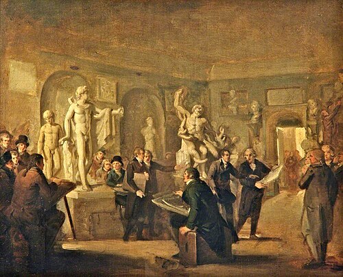 The Sculpture Gallery of the Felix Meritis Society, Amsterdam, , Adriaan de Lelie