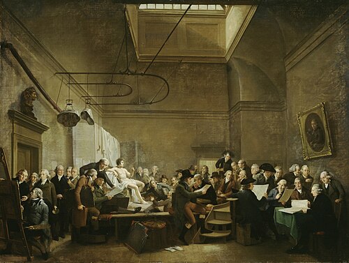 The Drawing Gallery of the Felix Meritis Society, 1801, Adriaan de Lelie